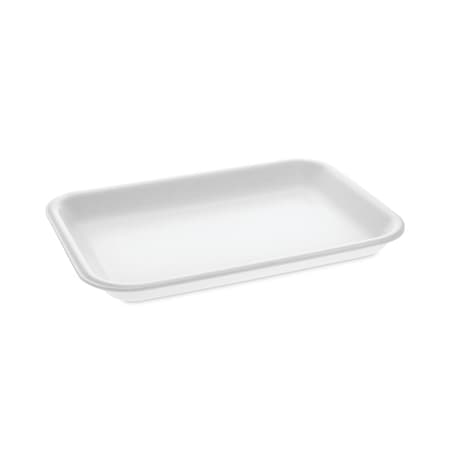 Pactiv Supermarket Tray, No 2, 1-Compartment, 5.13 x 5.13 x 2.5, White, PK500 0TF100200000